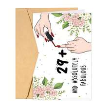 1 pièce Carte d'anniversaire de 30 ans amusante pour femmes. Carte d'anniversaire humoristique pour une femme de 30 ans, cadeau pour épouse, petite amie, meilleure amie, sœur. Cadeau unique né en 1995 pour elle - Multicolore - Voir 10