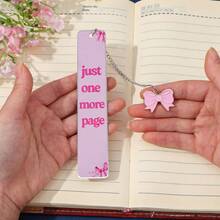 Marcapáginas de acero inoxidable con lazo rosa, diseño creativo, dulce y encantador, un regalo pensado para las niñas que aman la lectura, un excelente regalo para el cumpleaños de la mejor amiga - Multicolor - Ver 11