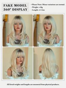 7JHH WIGS Tóc giả dài 24 inch màu vàng bạch kim sang trọng, kiểu tóc tỉa tầng, có mái, dành cho nữ, chất liệu sợi tổng hợp mềm mại, chịu nhiệt, thích hợp để đội hàng ngày, dự lễ hội âm nhạc, làm quà tốt nghiệp và quà tặng cho mẹ. - Platinum - Xem 7