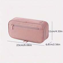 Großer Schul- & Büro-Organizer - Zartrosa Federmäppchen mit Reißverschluss, Innenfächer - Stoff-Stiftemappe für Studenten, Lehrer, Profis - Tragbare Stiftetasche für Klassenzimmer, Zuhause, Reisen - Elegante Schreibtisch-Aufbewahrungslösung, Büro- & Schulbedarf, Netztasche, Arbeitsplatz Zuhause, kompaktes Design, robuste Verarbeitung, professionelles Zubehör