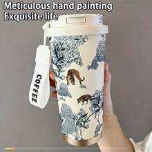 1PC530ml, Eight Different Styles Of Insulated Cups. Full Of Modernity, Personalization, And Cuteness. There Are Girls In Purple Dresses, Purple Butterflies, Flying Contours, Cats, Rabbits, Dogs, Cat People, And Pink Cloth Patterns. Many Different Styles, Suitable For Holidays And Personalization. Suitable For Outdoor Sports Carrying, Camping, Walking, Playing Ball, As Well As Home And Office Use. - Multicolor - View 2