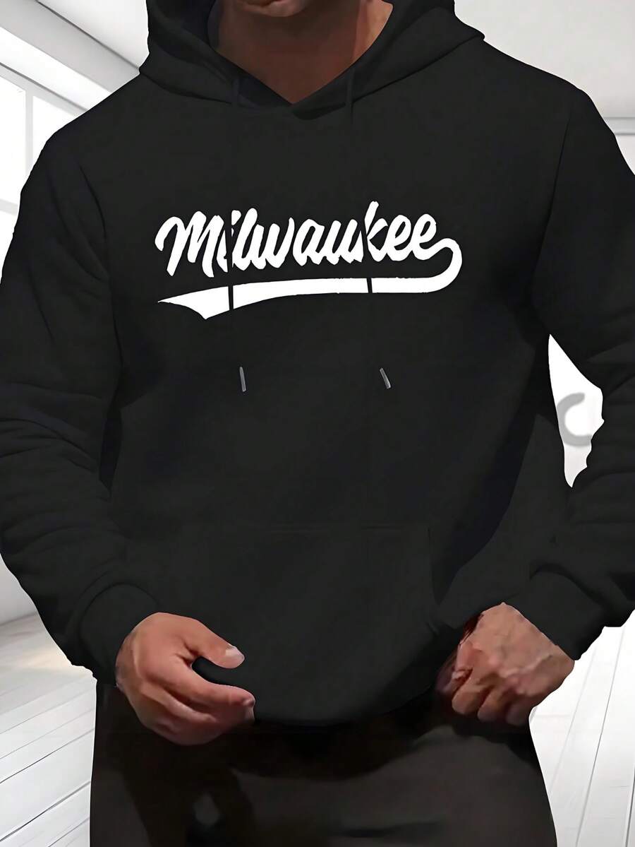 Felpa con cappuccio da uomo - Morbida e confortevole, 100% poliestere, per palestra, allenamento, tempo libero - Calore autunno/inverno - Design audace con -- per attività sportive e ricreative, abbigliamento da palestra, look sportivo, materiale confortevole, felpa con cappuccio, stile di vita attivo, pullover, maglione Liberty Walk YRK6 - nero - Visualizzare 1