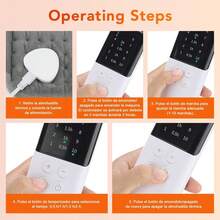 ¡RecomendadoCompresa Caliente Electrica, Calentamiento Rápida Heating Pad, Con Cinturón y Bolsillo Ajustables para Alivio de Dolores de Espalda, Hombros y Cuello, Manta Termica con 10 Ajustes de Temperatura y 4 Ajustes de Temporizador¡Top de Temporada - 1 - Ver 8