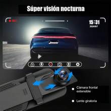 Genérico DashCam para Auto, Camara para Carro, 1080P Cámara Frontal para Automovil, Vista Interna Delantera Trasera, Pantalla de 10 Inch - 1 - Ver 6