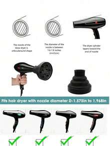 1pc Foldable Silicone Hair Dryer Diffuser Cover, Silicone Hair Dryer Cover, Hair Dryer Retractable Mouth Dry Styling Curly Hair Styling Tools, Curly Hair Styling Waterproof Retractable Styling Hair Dryer Cover, Folding Wind Cover Blow Dry And Curl With Universal Hair Dryer Cap, Hair Styling Tools - Multicolor - View 6