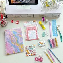 Kit de Diário DIY para Meninas de 8 a 14 Anos, Conjunto de Papelaria e Diário com Adesivos, Presentes de Aniversário para Meninas de 8, 9, 10, 11, 12, 13 e 14 Anos, Kit de Artesanato de Scrapbook, Ideia de Presente de Aniversário para Adolescentes - Dourado - Visão 5