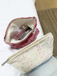 MEYOU FAIRY Makeup Bag, Portable Hand-Held Bag, Storage Bag, Toiletry Bag, Large Capacity Makeup Bag, Cosmetics Storage Tissue Storage, Essential Travel Bag, Storage Bag, Women's And Girls' Sanitary Napkin Storage Bag, Student Pencil Case, Inner Bag, Zip Cord Hand-Held Storage Bag, With Zipper - Multicolor - View 7