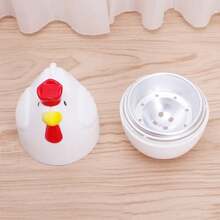 Hervidor de huevos para microondas, cocina en de pollo, electrodoméstico de cocina, soporte para huevos cocidos, herramienta de cocina, hervidor de huevos - Blanco - Ver 4