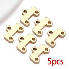5pcs Necklace Layering Clasp, 304 Stainless Steel Chandelier Components Links Multistrand Clasps Lock For Layered Necklace Bracelet Earring Jewelry Making