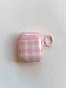 清新粉白格子图案 4/Pro 3/Pro 2 耳机保护套，适用于苹果无线蓝牙耳机第三代/第二代，简约设计 - 彩色 - 查看 11