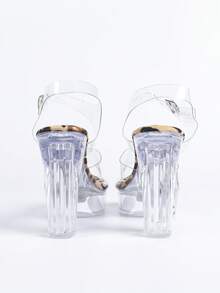 Tocuri înalte din cristal la modă europeană și americană, fund transparent din cristal, potrivite pentru modele de mașini, cluburi de noapte hoteliere, viața de noapte, dans la bară - clar - Vizualizare 5