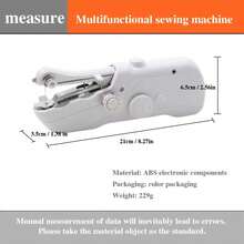 Handheld Sewing Machine, Mini Portable Electric Quick Sew Sewing Machine, Sewing Machines For Beginners, Easy To Use Suitable For Sewing Clothes, Fabrics, Curtains, Family Travel - Trắng-1 - Xem 2