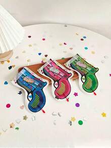 1/5/10个装手持式彩纸发射器，氛围彩纸炮，手持式喷花枪，适用于生日/婚礼/毕业典礼/节日/派对氛围营造的手持道具 - 彩色 - 查看 10