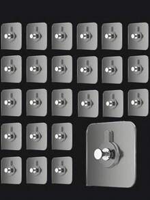 10个/包 高粘性免钉墙钩，可用于悬挂图片、相框、包包、厨房铲子等 - 无需螺丝，可水洗，可重复使用，无需钻孔 - 是家居装饰和收纳的理想之选。 - 彩色 - 查看 2