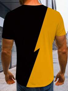 Men'S 3D Jesus Symbols Graphic T-Shirt - Bold "Jesus Is My Everything" Print, Casual Crew Neck, Short Sleeve, Medium Stretch, Regular Fit For Daily Wear, Everyday Tshirt | Bold Print Tee | Stretch Fabric - 混合色 - 查看 3