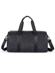 1pc Men's Weekend Travel Bag, Shark Print Design, Large Capacity Messenger Bag, Tote Bag, Handbag, Fashion Casual Sports Bag, Shoulder Bag, Scratch-Resistant, PU Leather, Travel, Camping, Daily Life Vacation Bags For Travel Gym Bag - Multicolor - View 10