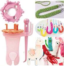 Tissting Telar De Tejer Con Gancho - Herramienta Para Bufandas Y Correas, 10cm/3.9in Altura, 11cm/4.3in Aguja - Kit Compacto Para Artesanos, Para Regalos Y Creación De Trenzas - 1 - Ver 7