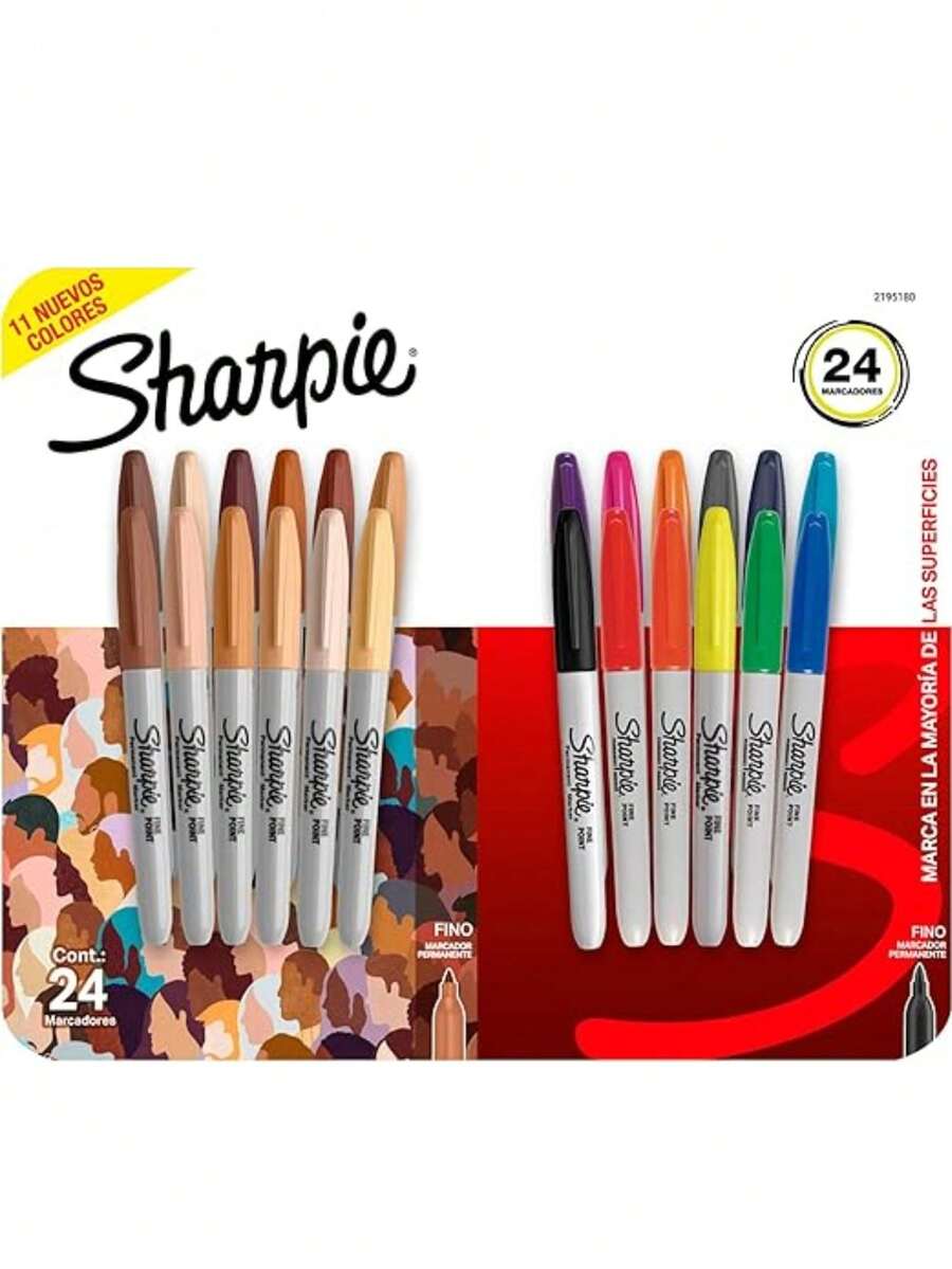 Sharpie, Marcadores Permanentes, Portraits, Colores Variados, 24 Piezas - Multicolor - Ver 1