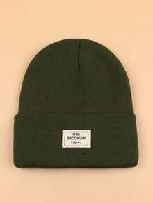 Gorro con etiqueta decorativa - Verde militar - Ver 5