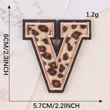 A-Z English Letter Patches, Leopard Print Embroidered Iron-On Stickers, Suitable For Clothing, DIY Name Apparel - Leopard - View 32