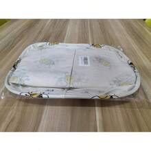 Laundry Hamper, Large Canvas Fabric Lightweight Storage Basket Organizer Dirty Clothes Collapsible Waterproof College Dorms, Bedroom, Bathroom Round - Abeja redonda - Ver 9