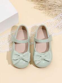 Zapatos casuales con decoración de lazo para niñas, adecuados para uso diario en otoño/invierno