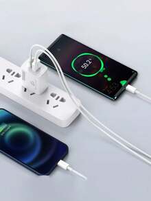 Cargador de Pared USB 2 en 1 para Tipo C y USB de Alta Velocidad Con calidad Quick Charge ELE-GATE - Tipo de Enchufe A USA (110-127V) - Ver 6