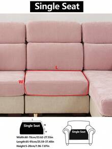 1 Vỏ đệm ghế sofa co giãn, vải nhung chống trượt mọi mùa, tấm lót ghế sofa dày che phủ toàn bộ, chống bụi và có thể giặt được, phù hợp với ghế sofa hình chữ L và ghế 1/2/3/4 chỗ ngồi - Hồng - Xem 17