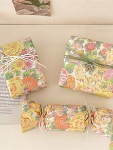 40pcs Haitang Flower Sleepless French Vintage Haitang Flower Kraft Paper High Quality Gift Packaging Paper Flower Gift Paper DIY - Multicolor - View 4