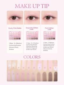 Dasique 20-Color Eyeshadow Palette, Highly Pigmented Long-Lasting Formula, Suitable For Graduation, Birthday Party, Easy To Apply And Blend, Vegan Formula, Rose Girl Charm Color, Christmas Gift For Her, Fashion Cosmetic Brand, Back To School, Bridal Wedding, Summer, Valentine's Day, Vacation - #04 Light Lavender - 查看 5
