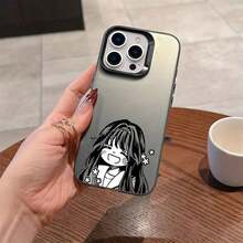 おしゃれなスマホケース 11/12/13/14/15/15pro/15 Plus/15 Promax/7plus/8plus/X/Xs Max/Xr/11pro/12pro/13pro/14pro/12mini/13mini/11promax/12promax/13promax/14promax/14plus/5 - 透明な黒 - チェックする 1
