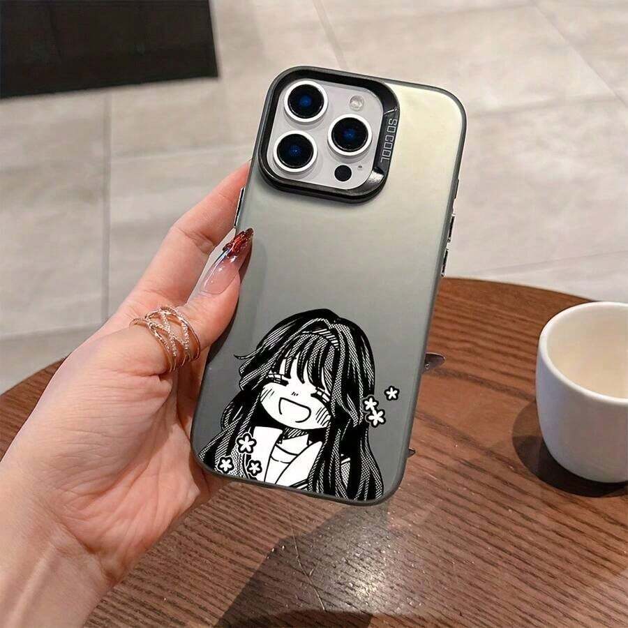 おしゃれなスマホケース 11/12/13/14/15/15pro/15 Plus/15 Promax/7plus/8plus/X/Xs Max/Xr/11pro/12pro/13pro/14pro/12mini/13mini/11promax/12promax/13promax/14promax/14plus/5 - 透明な黒 - チェックする 1