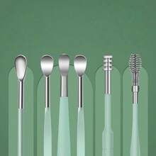 6PCS/Ear Pick Set, Spiral Professional Ear Cleaning Tool For Home Use, Ear Cleaning Tools - Green - View 3