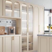 Papel tapiz beige utilizado para decoración de paredes, papel de contacto, papel tapiz autoadhesivo, revestimiento de encimeras, forros de estantes para decoración del hogar, adhesivos de pared desprendibles y resistentes al agua para baño, dormitorio, sala de estar, gabinetes de cocina, decoración del hogar y arte de decoración de paredes - Albaricoque - Ver 9