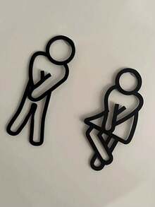 1. Señales de baño para hombres y mujeres, señales de baño, decoraciones de baño, indicaciones de baño, señales de baño planas y divertidas - Señales de baño para hombres y mujeres - Decoraciones de puerta de baño para hombres y mujeres, adecuadas para restaurantes, comedores, hoteles, cafeterías, etc.