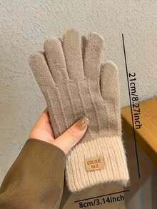 Unisex Thick Knitted Touchscreen Winter Gloves (1 Pair) – Breathable, Non-Slip & Durable Gloves, Ideal For Driving, Cycling, Skiing, Work & All Kinds Of Outdoor Adventures, Must-Have For Outdoor Lovers - Nhiều màu - Xem 12