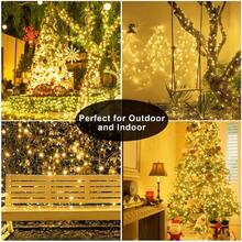 10m/20m/30m USB Magische Farbige Lederleuchtkette, 100/200/300 LED Perlen, wasserdicht, 8 Wechselmodi, USB betrieben, geeignet für Garten, Party und Feiertags Dekoration, Außenterrassen Dekoration, schafft festliche Atmosphäre, Dekorationsbeleuchtung - Verschiedenfarbig - Übersicht 12