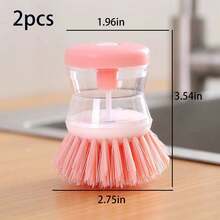 Bàn chải rửa chén tự động có ngăn đựng chất tẩy rửa, bàn chải vệ sinh nhà bếp chống dính dầu mỡ, bàn chải rửa chén bằng bọt biển tự ép - Nhiều màu - Xem 7