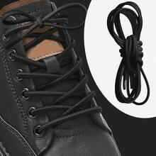 Half Round Shoes Laces, Elastic Oval Shoelaces Sneakers And Casual Shoes, 100cm/39.37 Inch - 黑色 - 查看 7