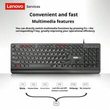 Lenovo K301 Wired Keyboard With USB Chiclet Design, Suitable For Office And Home Use, Desktop And Laptop Computers With Stand - Black - View 6