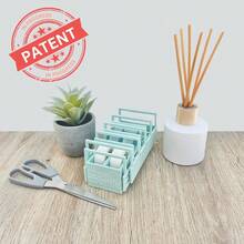 Portable Foldable Dual-Roll Tape Cutter - Durable Blue Plastic Multi-Roll Ribbon Cutter For Packaging, Crafts, Gift Wrapping - Compact Ergonomic Design - Multicolor - View 7