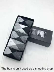 5 Pares de Meias Sólidas de Cano Médio para Homens, Adequadas para Todas as Estações - Primavera, Verão, Outono, Inverno