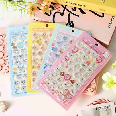 2026年新作 3Dステッカー アニメ・漫画キャラクター 高品質 アニメキャラ かわいい装飾ステッカー 複数色 ブルー ピンク グリーン イエロー 高品質封筒ステッカー 装飾ステッカー 小型8個 うさぎ ステッカー ハンドメイド アカウント 装飾ギフトパッケージ ステッカー スーツケース ノート ギター 装飾ステッカー 1個入り