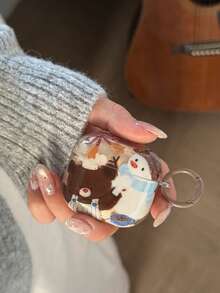 Cute Chef Snowman & Bear Design Pro 3/Pro 2 Wireless Bluetooth Earphone Case, Soft Protective Cover, Korean Style - Multicolor - View 8