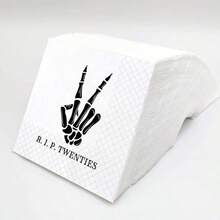 Servilletas de cctel Twenties - unidades, 2 capas, 5x 5 pulgadas, Blancas, Papel - Blanco - Ver 3