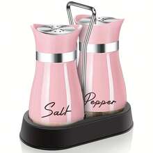 2 Pieces Salt And Pepper Shaker Set, Salt And Pepper Set With Stand, Reflow Salt Shaker, 4-Ounce Bottle, Modern Farmhouse Kitchen, Kitchen Gift Creativity, Kitchen Essentials, Modern Design, Modern Kitchen Decoration, High-Quality Kitchen Utensils, - Multicolor - View 16