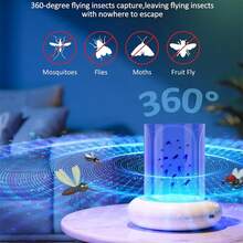 Rechargeable Mosquito Killer Lamp, 360° UV Light Mosquito Trap, Hanging Glue Mosquito Killer Lamp - Multicolor - View 7
