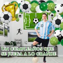 Globos de Cumpleaños con Letrero Español Feliz Cumpleaños Globos Metálicos Decoracion Cumpleaños para Hombre con Cortinas Brillantes para Fiesta de Cumpleaños Azul y Plata - Verde - Ver 7