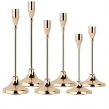 3/6pcs Christmas Candle Holders, Ramadan Tall Cone Candle Stands, Suitable For Home Holidays, Anniversary Parties, Dining Table Decor, Christmas Dinners, Weddings, Does Not Include Candles - Multicolor - View 16