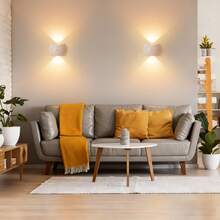 LED Smart Sensor Wall Light, Indoor Motion Sensor Wall Lamp, Wireless LED Wall Light, Wall Lamp, Battery-Powered Night Light, Adhesive Design, Rotatable, Portable, Easy To Install, Adjustable Color Temperature And Brightness, Suitable For Hallways, Bathrooms, Bedrooms, Kitchens, Cabinets, Stairs, Entrances, Bedside - Three-color Light Effect - View 6